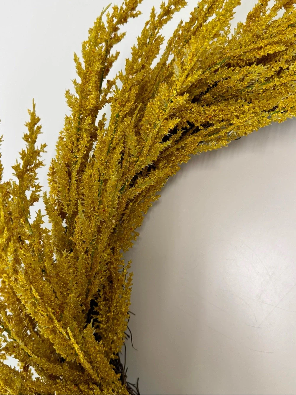 Golden Yellow Rustic Fall Faux Wreath